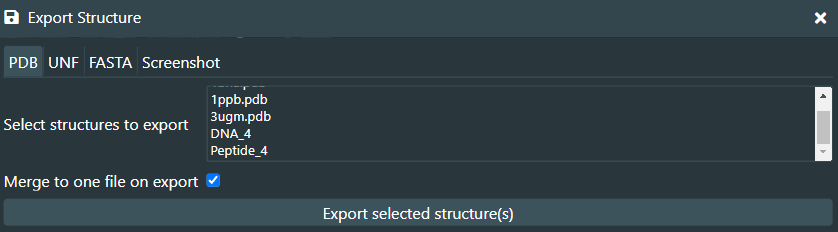 Export window